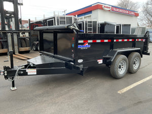 Dump Trailer 6'x12' Black Hawke 9900 GVWR with Ramps Hawke Trailers