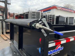 Dump Trailer 6'x12' Black Hawke 9900 GVWR with Ramps Hawke Trailers