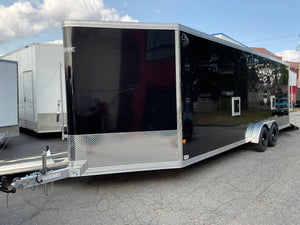 Enclosed SNOWMOBILE Trailer 7.4'x24' Black RAMP High County Trailers