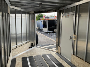 Enclosed SNOWMOBILE Trailer 7.4'x24' Black RAMP High County Trailers