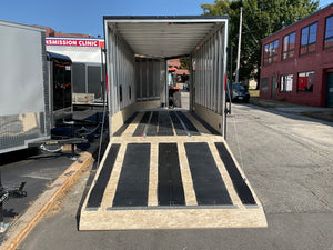 Enclosed SNOWMOBILE Trailer 7.4'x18' Black Black-Out RAMP High County Trailers