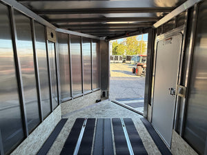 Enclosed SNOWMOBILE Trailer 7.4'x24' Charcoal Black Out  RAMP High County Trailers High Country Trailers