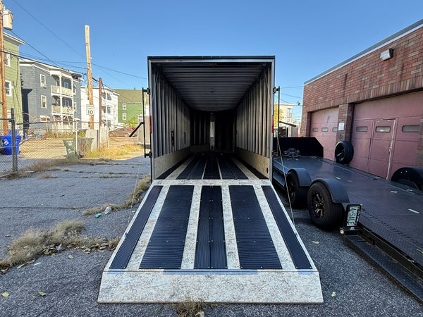 Enclosed SNOWMOBILE Trailer 7.4'x24' Charcoal Black Out  RAMP High County Trailers High Country Trailers