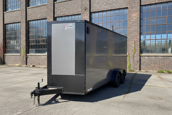Enclosed Cargo Trailer 7'x16 Xtreme Cargo Charcoal Black Out 7' Interior Xtreme Cargo Trailers