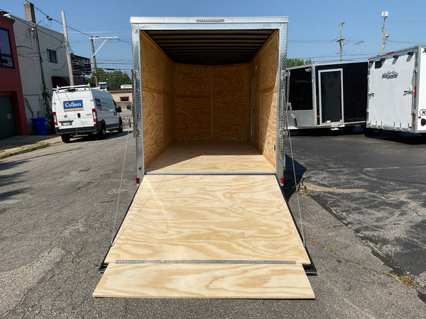 7x16 Enclosed Cargo Trailer - Xtreme Cargo Charcoal, 7' Interior