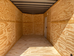 7x16 Enclosed Cargo Trailer - Xtreme Cargo Charcoal, 7' Interior