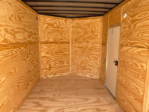 7x16 Enclosed Cargo Trailer - Xtreme Cargo Charcoal, 7' Interior