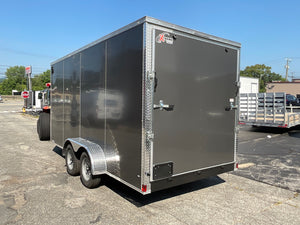 7x16 Enclosed Cargo Trailer - Xtreme Cargo Charcoal, 7' Interior