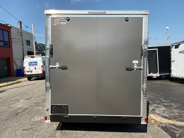 7x16 Enclosed Cargo Trailer - Xtreme Cargo Charcoal, 7' Interior