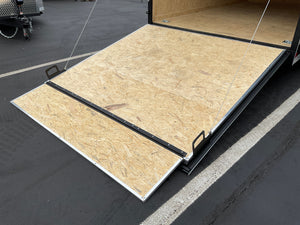 Enclosed Cargo Trailer 7'x12'+2'V BLACK RAMP Covered Wagon Covered Wagon Trailers