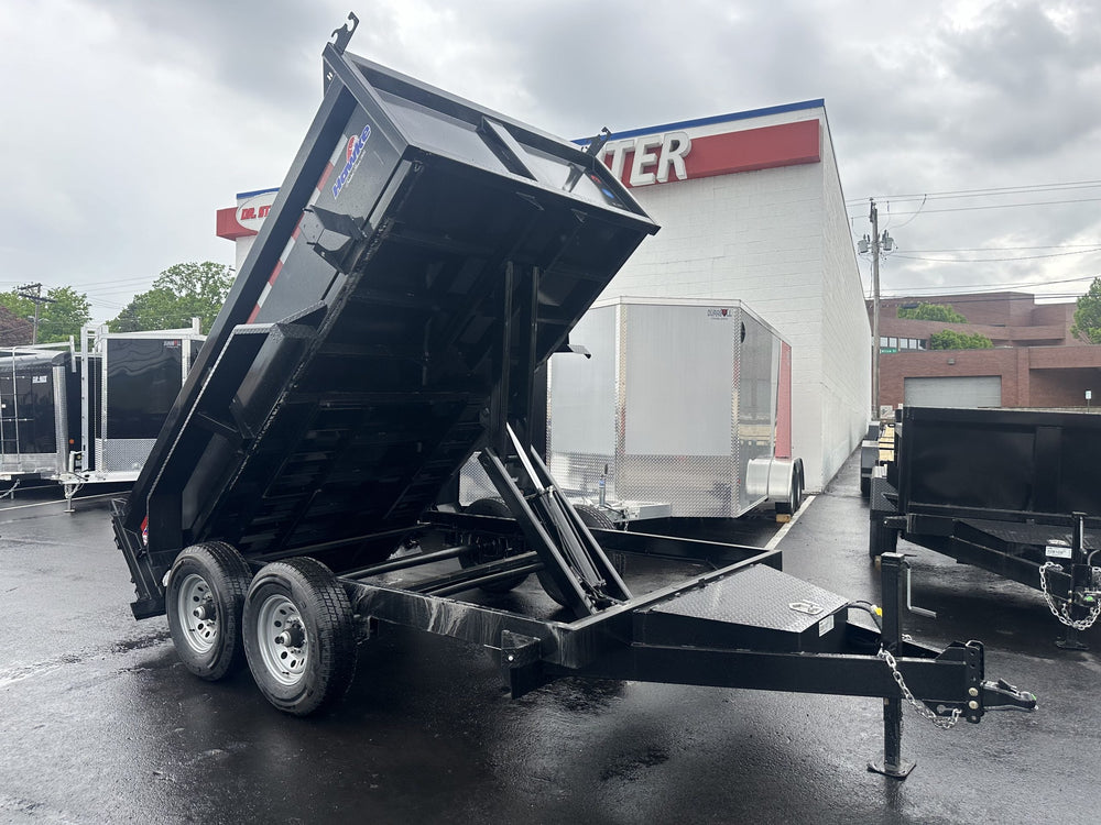 Dump Trailer 7'x12' Black Hawke 12000 GVWR with Ramps Ron's Toy Shop, Inc.