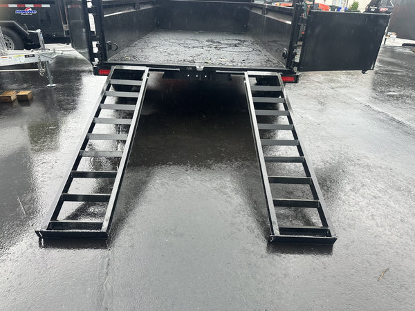 Dump Trailer 7'x12' Black Hawke 12000 GVWR with Ramps Ron's Toy Shop, Inc.
