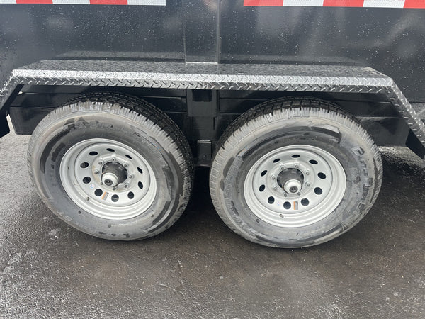 Dump Trailer 7'x12' Black Hawke 12000 GVWR with Ramps Hawke Trailers