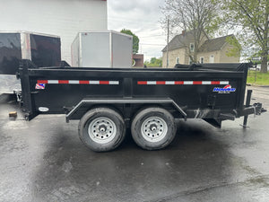 Dump Trailer 7'x12' Black Hawke 12000 GVWR with Ramps Hawke Trailers