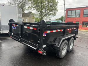Dump Trailer 7'x12' Black Hawke 12000 GVWR with Ramps Hawke Trailers