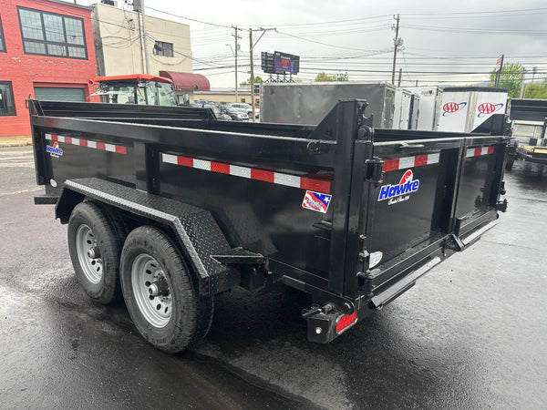 Dump Trailer 7'x12' Black Hawke 12000 GVWR with Ramps Hawke Trailers