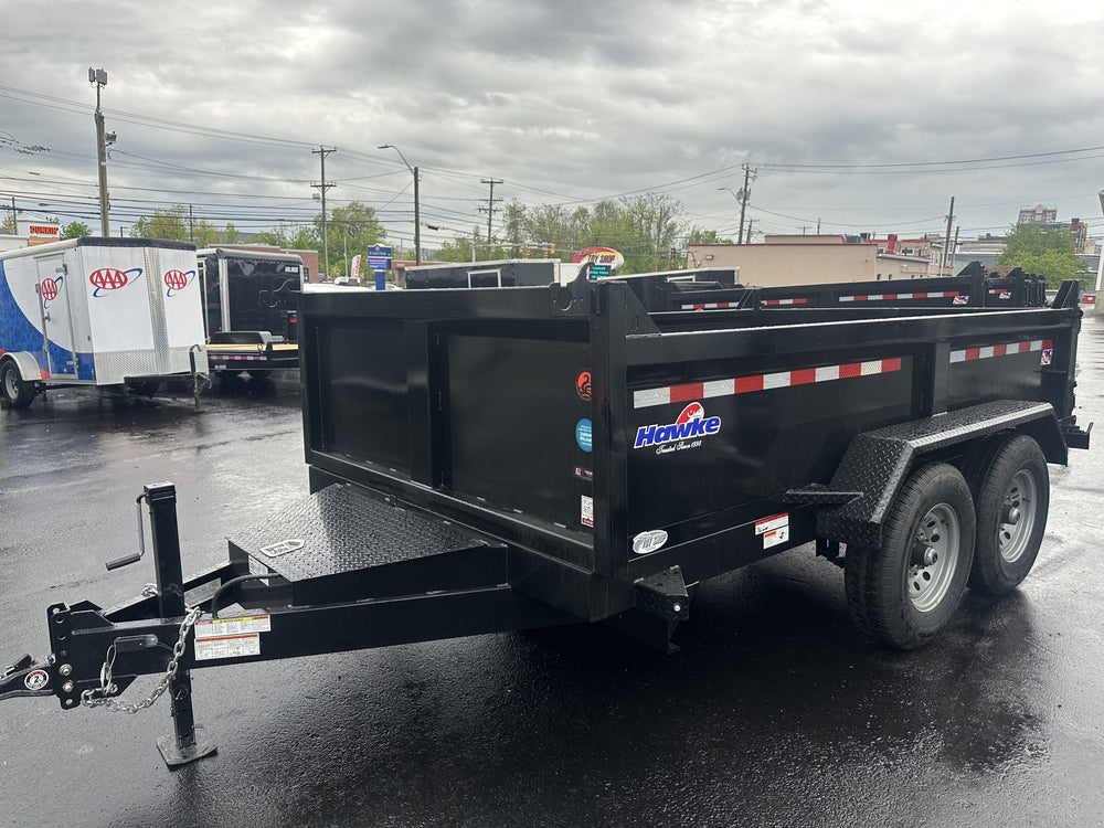 Dump Trailer 7'x12' Black Hawke 12000 GVWR with Ramps Ron's Toy Shop, Inc.