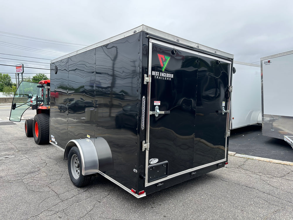 Panther Cargo Trailer 7'x12' Black RAMP Single Axle