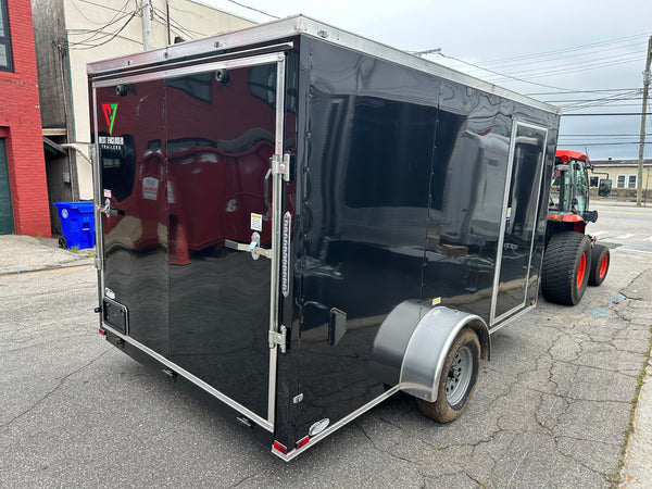 Panther Cargo Trailer 7'x12' Black RAMP Single Axle