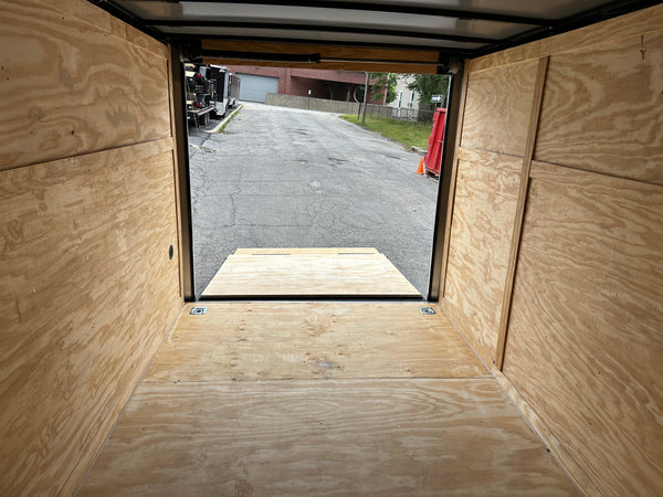 Panther Cargo Trailer 7'x12' Black RAMP Single Axle