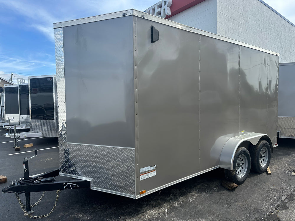 Panther Cargo 7’x14′ Pewter Ramp Door Dual Axle 7′ Interior Height
