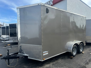 Panther Cargo 7’x14′ Pewter Ramp Door Dual Axle 7′ Interior Height