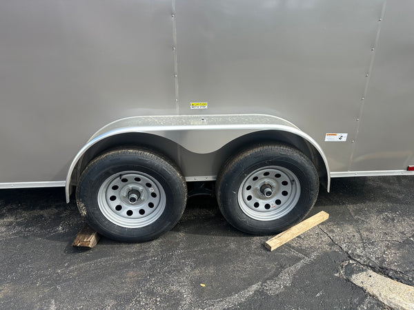 Panther Cargo 7’x14′ Pewter Ramp Door Dual Axle 7′ Interior Height