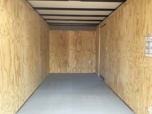 Car Mate Enclosed Contractor Trailer 7'x14' BLK BARN 7000 GVWR 6" Extra Height Car Mate Trailers