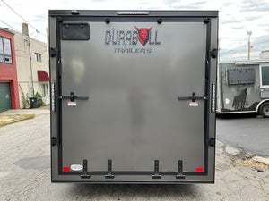 Durabull Aluminum Contractor 7'x14'+2'V Charcoal Black-Out RAMP Elite Series DuraBull Trailers