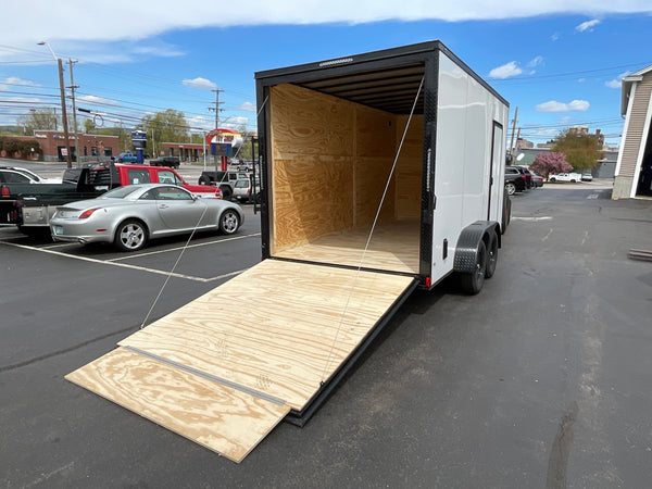 Enclosed Cargo Trailer 7'x14 Xtreme Cargo White Blackout 7' Interior Xtreme Cargo Trailers