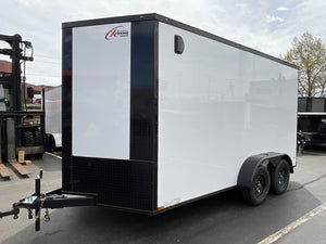 Enclosed Cargo Trailer 7'x14 Xtreme Cargo White Blackout 7' Interior Xtreme Cargo Trailers