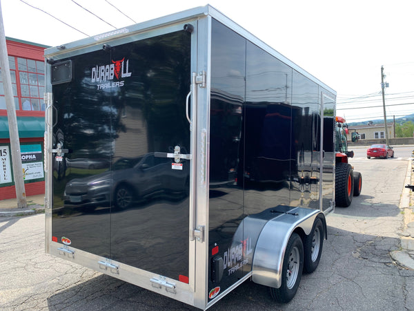 Enclosed Cargo 7'x14'+2'V Black RAMP DuraBull Aluminum 6'6" Interior ELITE Ron's Toy Shop, Inc.