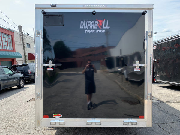 Enclosed Cargo 7'x14'+2'V Black RAMP DuraBull Aluminum 6'6" Interior ELITE Ron's Toy Shop, Inc.