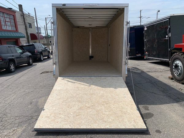 Enclosed Cargo 7'x14'+2'V Black RAMP DuraBull Aluminum 6'6" Interior ELITE Ron's Toy Shop, Inc.
