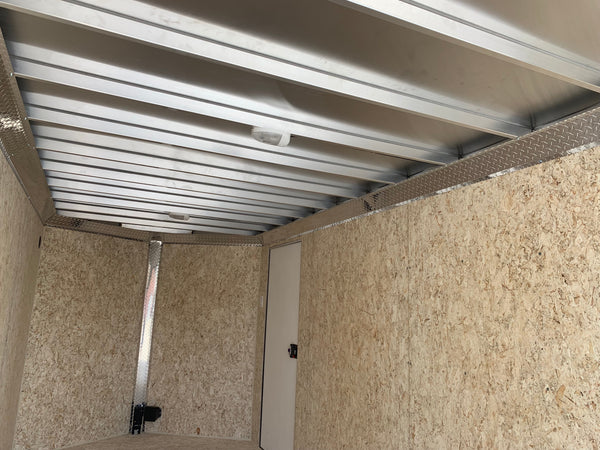 Enclosed Cargo 7'x14'+2'V Black RAMP DuraBull Aluminum 6'6" Interior ELITE Ron's Toy Shop, Inc.
