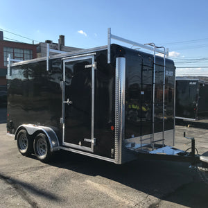 Car Mate Enclosed Contractor Trailer 7'x14' BLK BARN 7000 GVWR 6" Extra Height