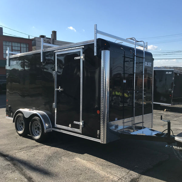Car Mate Enclosed Contractor Trailer 7'x14' BLK BARN 7000 GVWR 6" Extra Height