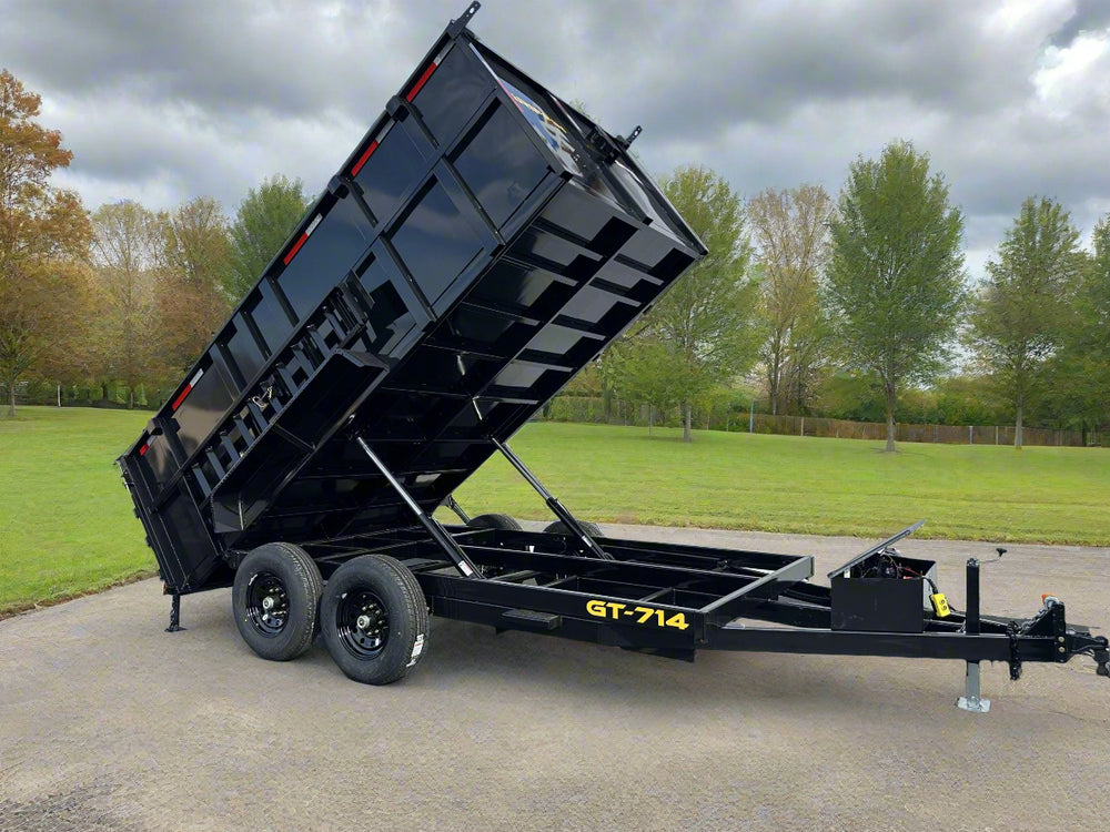 Griffin Dump Trailer 83"x14' 14K GVWR High Side Twin Piston