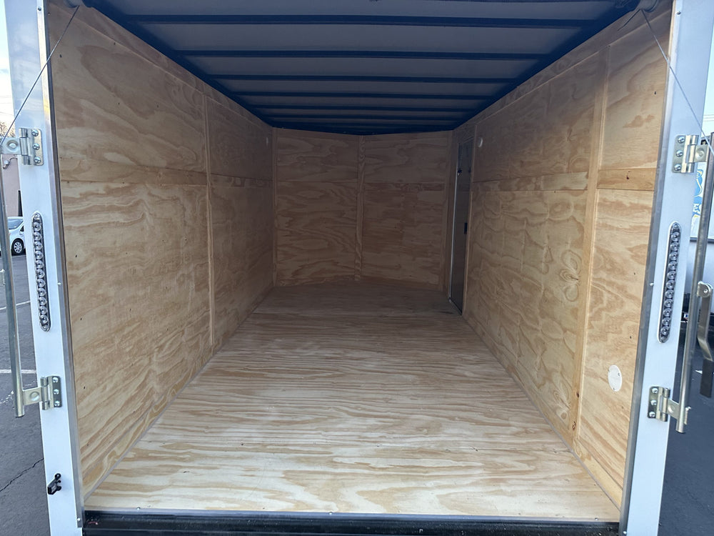 Panther Cargo Trailer 7'x14' White RAMP Dual Axle 7' Interior Height