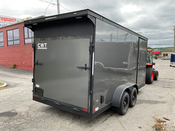 Covered Wagon 7x16 Enclosed Cargo Trailer Ramp Door 7' Interior
