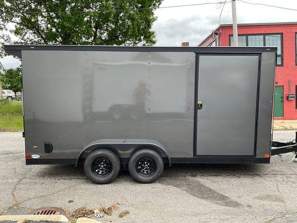 Covered Wagon 7x16 Enclosed Cargo Trailer Ramp Door 7' Interior