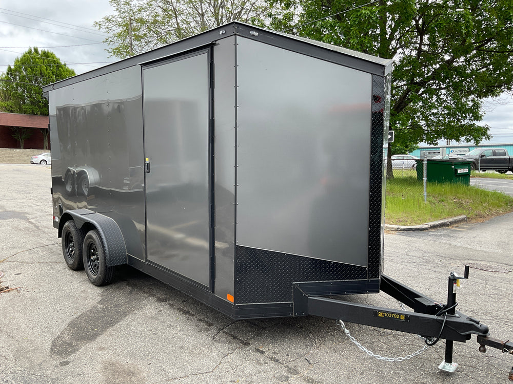 Covered Wagon 7x16 Enclosed Cargo Trailer Ramp Door 7' Interior