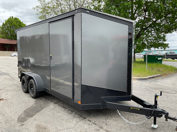 Covered Wagon 7x16 Enclosed Cargo Trailer Ramp Door 7' Interior