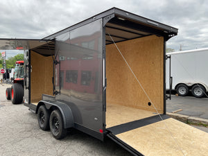 Covered Wagon 7x16 Enclosed Cargo Trailer Ramp Door 7' Interior