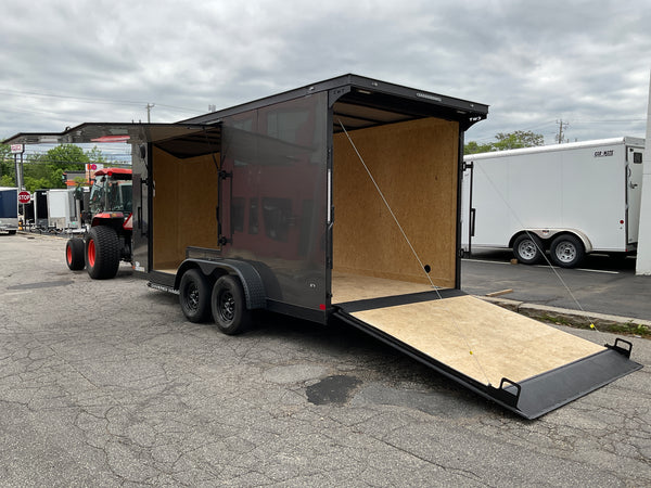 Covered Wagon 7x16 Enclosed Cargo Trailer Ramp Door 7' Interior