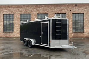 Enclosed Aluminum Cargo Trailer 7'x16' BLACK Barn Contractor Xpress Ultimate Contractor High Country Trailers
