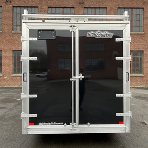 Enclosed Aluminum Cargo Trailer 7'x16' BLACK Barn Contractor Xpress Ultimate Contractor High Country Trailers