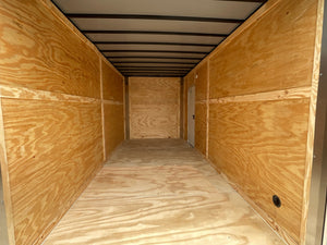 7' x 16' Enclosed Cargo Trailer - Xtreme Cargo Black, 7' Interior, Flat Front, Extended Tongue Xtreme Cargo Trailers