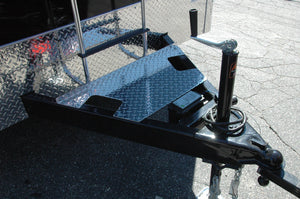 Enclosed Contractor Trailer 7'x16' BLACK Barn Door Car Mate Trailer Car Mate Trailers