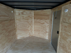 Panther Cargo Trailer 7'x16' Ramp Door Dual Axle Trailer Black Panther Cargo Trailers